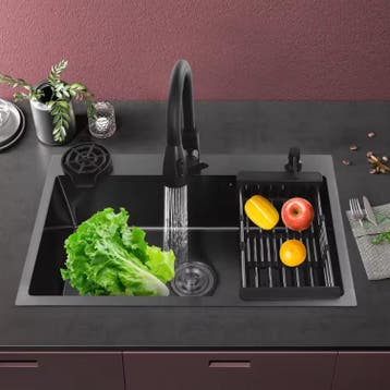 RVS Spoelbak met Kraan, Zeepdispenser en Bekerreiniger, Verzenden, Nieuw