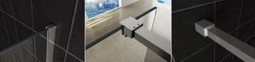 Wiesbaden Slim profielset met stabilisatiestang 120 cm, Ophalen of Verzenden, Nieuw, Chroom, Bad