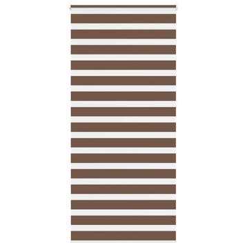 vidaXL Zebra rolgordijn 110x230 cm stofbreedte 105,9cm, Verzenden, Nieuw, Bruin