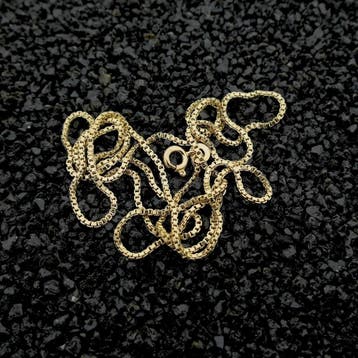 Gouden Venetiaanse schakel ketting, Sieraden, Tassen en Uiterlijk, Kettingen, Ophalen of Verzenden, Gebruikt, Goud, Goud