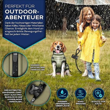 Hondenjas - Hondentrui - Winter - L - Groen - TRESKO®, Verzenden, Zo goed als nieuw