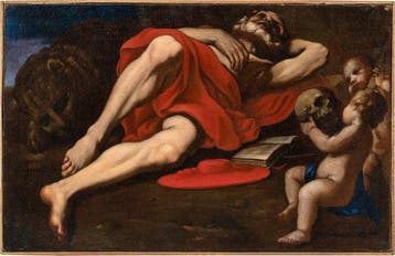 Caravaggesque school (XVII) - Saint Jerome