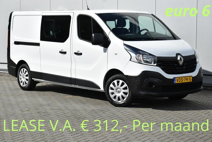Renault Trafic 1.6 dCi 121 Pk L2H1 DC 6 Persoons Airco Navi, Auto's, Voorwielaandrijving, Stof, Gebruikt, Met garantie (alle)