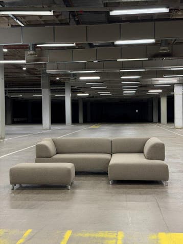 Leolux Faya Lobi Hoekbank | Taupe | NIEUWSTAAT + Garantie, Huis en Inrichting, Banken | Bankstellen, 250 tot 300 cm, Ophalen of Verzenden