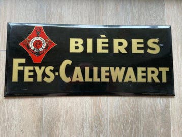 Rob Otten - Origineel gelakt blikken reclamebord “Bières