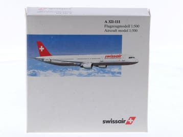 Schaal 1:500 Herpa 508612 Airbus A321-111 Swissair Reg NA..., Ophalen of Verzenden, Zo goed als nieuw