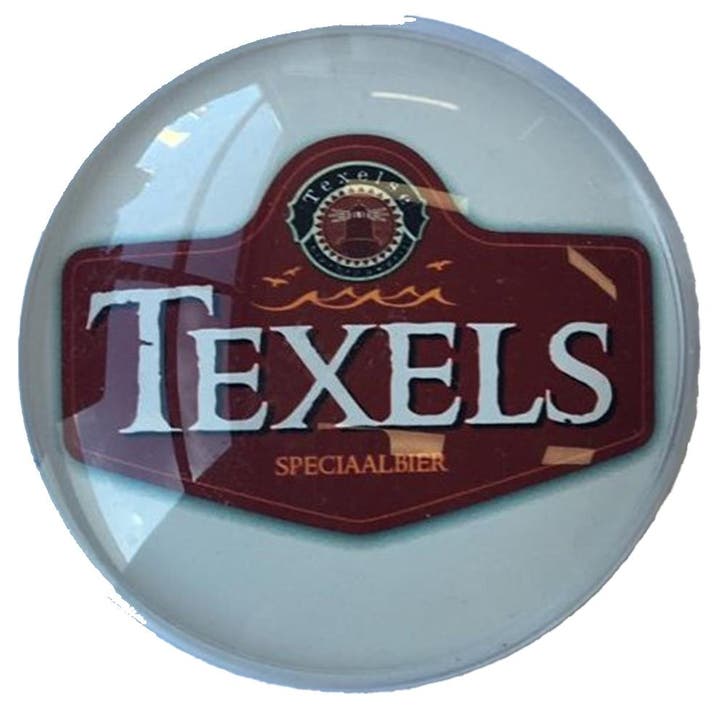 Occasion - Ronde taplens Texels speciaalbier bol 69 mmø, Zakelijke goederen, Horeca | Overige, Ophalen of Verzenden
