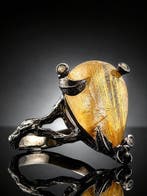 Zilver, Rutilietkwarts - Ring - Golden Glow