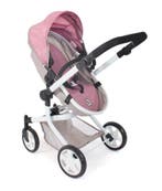 Poppenwagen Mika combi (roze/taupe/beer) (Binnenspeelgoed), Ophalen of Verzenden, Nieuw