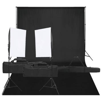 vidaXL Fotostudioset met verlichtingsset en achtergrond, Audio, Tv en Foto, Fotografie | Fotostudio en Toebehoren, Verzenden, Nieuw