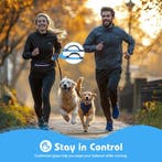 Jogginglijn hond - voor 2 honden met buikriem, handsfree loo, Dieren en Toebehoren, Verzenden, Zo goed als nieuw