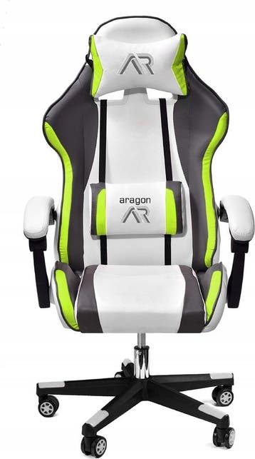 Bureaustoel Luxe ECO-leer Wit-Grijs | Premium | OP=OP, Huis en Inrichting, Stoelen, Wit, Ergonomisch, Nieuw, Leer
