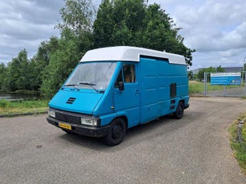 Buscamper, Renault, Master mk1, Blauw, 1990, Caravans en Kamperen, Campers