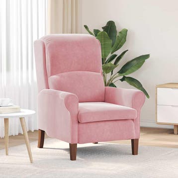 vidaXL Fauteuil Roze Fluweel, Huis en Inrichting, Verzenden, Nieuw