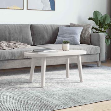 vidaXL Tafelblad ovaal 70x35x2,5 cm massief grenenhout wit, Verzenden, Nieuw