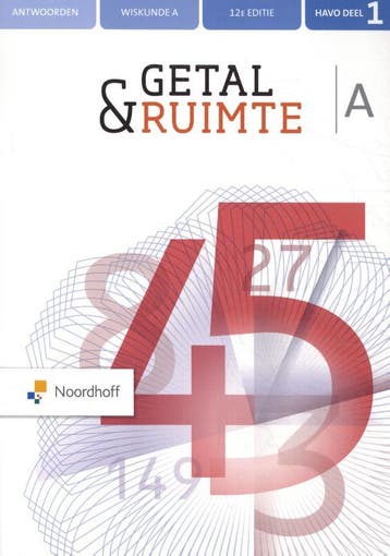 Getal amp Ruimte havo A 1 antwoorden 9789001896034, Boeken, Verzenden, Zo goed als nieuw