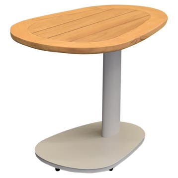 Monza bijzettafel 62x45xH48 cm aluminium latte, Ophalen of Verzenden, Nieuw