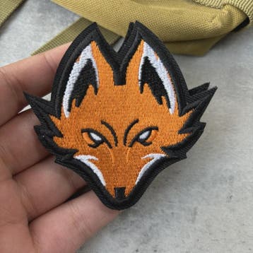 Fox Morale Patch - Tactische Borduur Badge met Klittenband v, Hobby en Vrije tijd, Verzenden, Nieuw