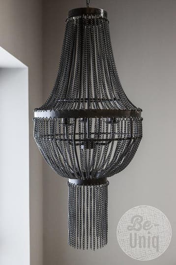 Ketting hanglamp Megan Old black 118 cm, Ophalen of Verzenden, Nieuw