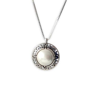 Zilveren ketting met handgemaakt hangertje van zilver me..., Sieraden, Tassen en Uiterlijk, Nieuw