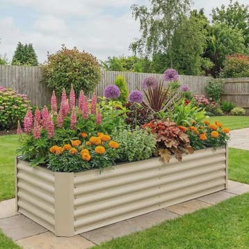 Verhoogd Kweekbed Metaal - Roestvrij & Eenvoudig te Monteren, Tuin en Terras, Bloempotten, Verzenden, Nieuw