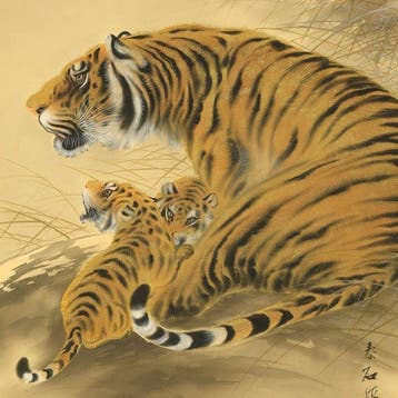 Fierce Tiger Mother and Children with Original Box