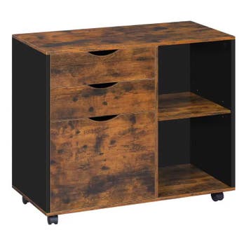 3 Printertafel met Laden – Mobiele Kantoorkast met Verstel, Verzenden, Nieuw in verpakking