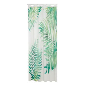 Douchegordijn Sealskin Leaves 180x200 cm PEVA Groen / Wit, Doe-het-zelf en Verbouw, Sanitair, Ophalen of Verzenden, Nieuw