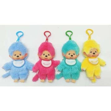 Mini pluche sleutelhanger - BANDAI - Monchhichi - willeke..., Verzenden, Nieuw