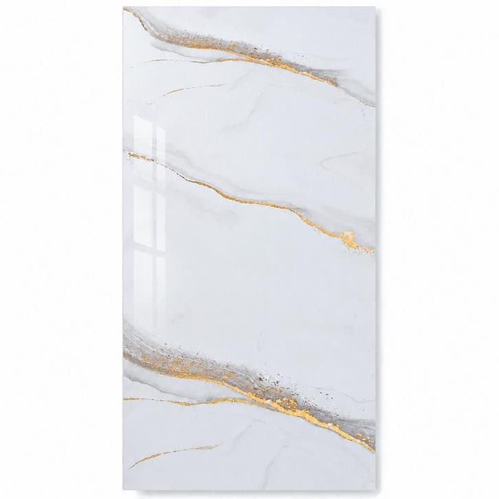 PVC Marmer Paneel Bianco Vein Gold 260x122x0,3cm, Doe-het-zelf en Verbouw, Platen en Panelen