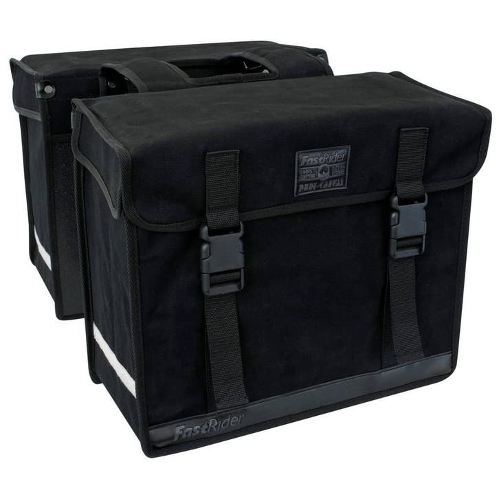 Fast Rider Canvas Fietstas Led 47,5 Liter Zwart, Fietsen en Brommers, Fietsaccessoires | Fietstassen, Nieuw, Verzenden