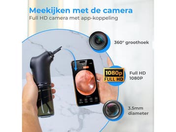 Nuvance Oorsmeer Verwijderaar - Elektrisch - Met Camera &, Verzenden, Nieuw