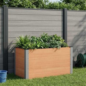 vidaXL Verhoogde plantenbak Bruin 100 x 50 x 54 cm, Verzenden, Nieuw, Minder dan 60 cm, 30 tot 60 cm