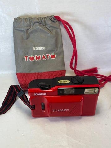 Konica Tomato + originele Tomato tas Analoge compactcamera, Nieuw