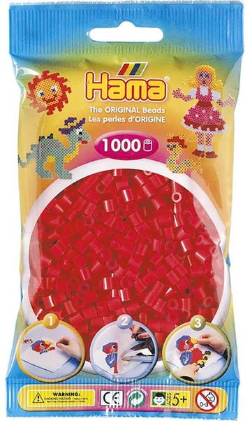 Hama - Strijkkralen Rood (1000 stuks) | Hama - Hobby, Verzenden, Nieuw