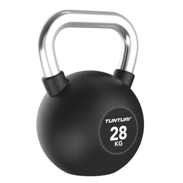 Tunturi Platinum Rubber Kettlebell - 28kg, Sport en Fitness, Fitnessmaterialen, Verzenden, Nieuw