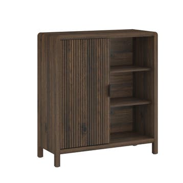 Commode Lukkodso 82x75x30 cm walnootkleurig [en.casa], Verzenden, Nieuw