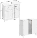 2dekans | Yaheetech Badkamerkast - Landelijk - Compact -, Huis en Inrichting, Badkamer | Badkamermeubels, Ophalen of Verzenden