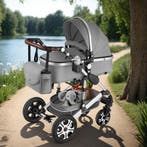 Combi-kinderwagen Mats, opvouwbaar, 5-puntsgordel - grijs, Verzenden, Nieuw