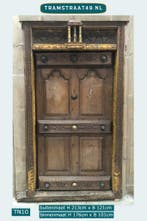 Oude antieke deur uit India, teakhout deur met kozijn, 100 tot 120 cm, Binnendeur, Ophalen of Verzenden, Zo goed als nieuw