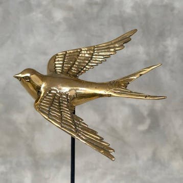 sculptuur, NO RESERVE PRICE - Swallow Fly Away on Stand - 19