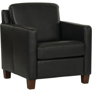 Set van 2 Leren fauteuils Smart - Granada Black (zwart) -, Nieuw, Ophalen of Verzenden, 50 tot 75 cm, Leer