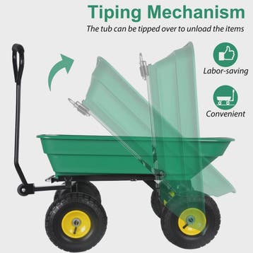 Robuuste Transportkar met Kantelfunctie - Ideaal voor Tuin,, Caravans en Kamperen, Bolderkarren, Verzenden, Nieuw