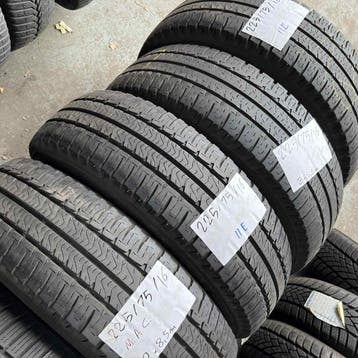 4 x Michelin 225-75-16 C Zomerbanden 8,5mm, 16 inch, Ophalen of Verzenden, Band(en), Bestelwagen