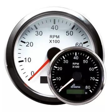 Wema Toerenteller met digitale urenteller Silver Gauge Serie, Watersport en Boten, Ophalen of Verzenden, Nieuw