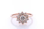 Zonder minimumprijs - Ring - 14 karaat Roségoud - 0.75ct., Nieuw
