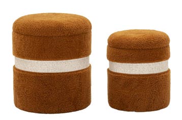 BLADERDEEG MET OPBERGRUIMTE SAINT-MORITZ BRUIN SET 2 STUKS, Ophalen of Verzenden, Nieuw