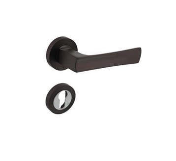 7X INTERSTEEL CANDY DEURKRUK OP ROND ROZET ANTRACIET/CHROOM, Ophalen of Verzenden, Nieuw, Chroom