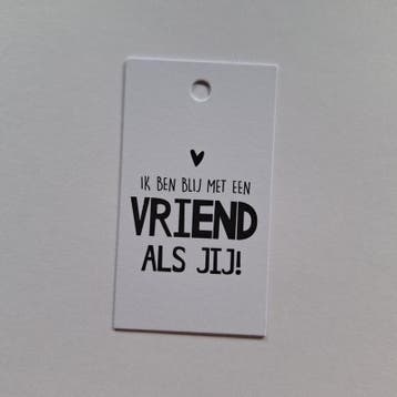 3x Cadeaulabel  Blij met een VRIEND als jij!, Ophalen of Verzenden, Nieuw