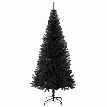 vidaXL Kunstkerstboom met standaard 180 cm PVC zwart, Verzenden, Nieuw